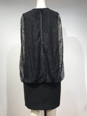 DOUBLE GEORGETTE LACE SHAWL DRESS