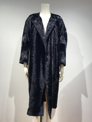 ASTRAKAN DRAPE COAT DRESS