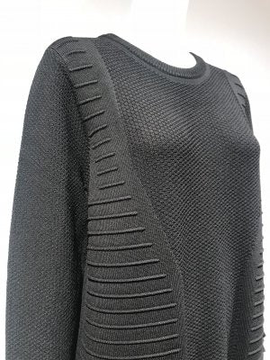 【LAST ONE】TUCKING FRILL-SLEEVE KNIT DRESS