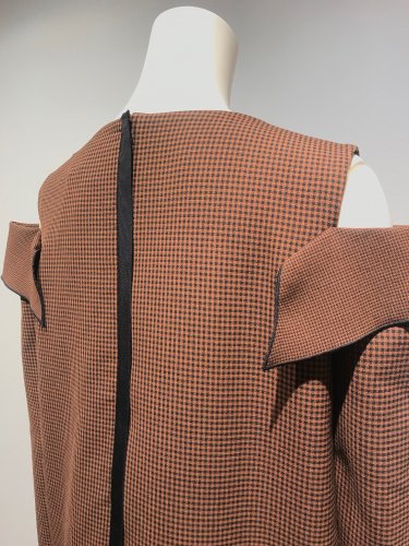 【LAST ONE】GINGHAM CHECK OPEN SLEEVE DRESS