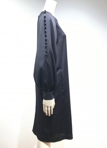 【LAST ONE】HAMMER-SATIN BUTTON/S DRESS