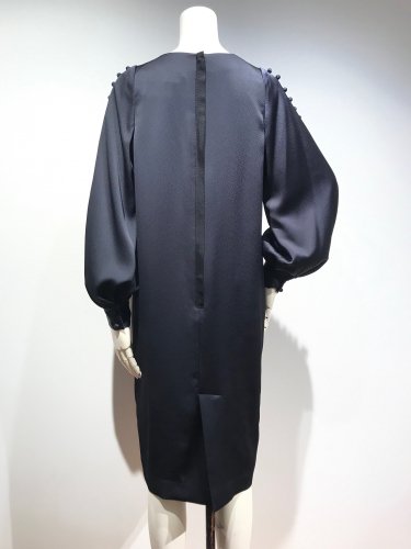 【LAST ONE】HAMMER-SATIN BUTTON/S DRESS