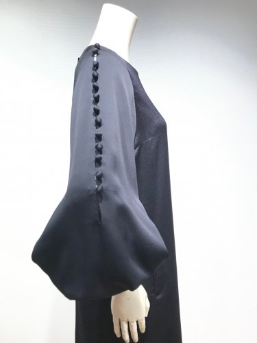 【LAST ONE】HAMMER-SATIN BUTTON/S DRESS