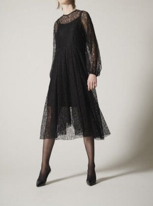 【LAST ONE】 SQUARE LACE FLAIR DRESS