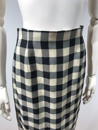 【LAST ONE】GINGHAM CHECK BACK/BUTTON SKIRT