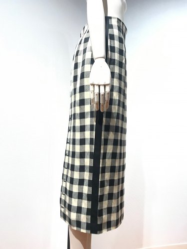 【LAST ONE】GINGHAM CHECK BACK/BUTTON SKIRT