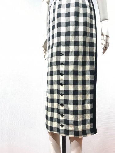 【LAST ONE】GINGHAM CHECK BACK/BUTTON SKIRT
