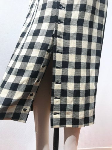【LAST ONE】GINGHAM CHECK BACK/BUTTON SKIRT
