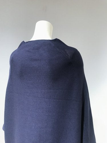GARTER RIB PONCHO TOP