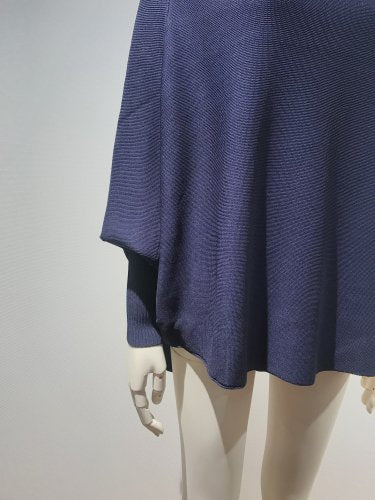 GARTER RIB PONCHO TOP