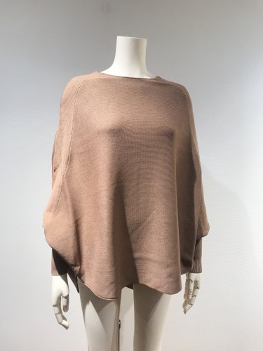 GARTER RIB PONCHO TOP