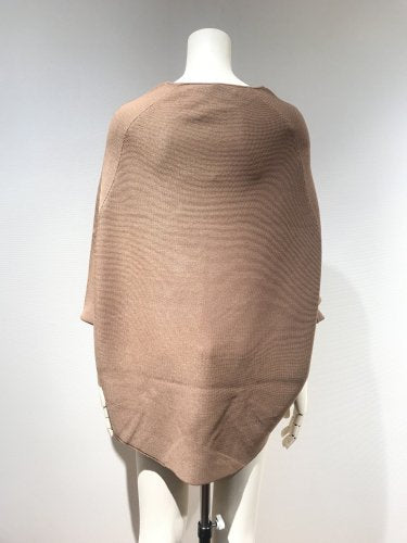 GARTER RIB PONCHO TOP