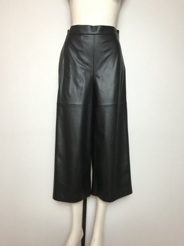 F/LEATHER CULOTTES PANTS