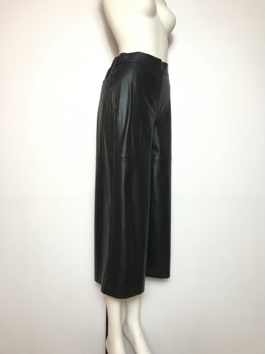 F/LEATHER CULOTTES PANTS