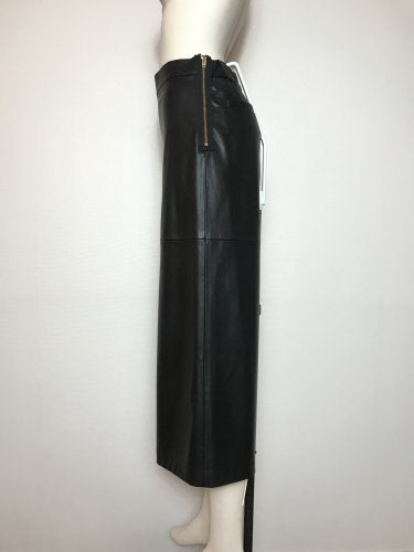 F/LEATHER CULOTTES PANTS