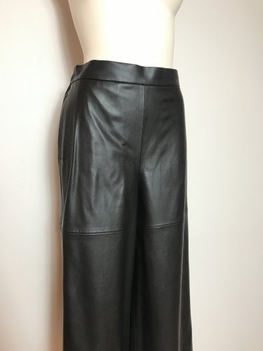 F/LEATHER CULOTTES PANTS