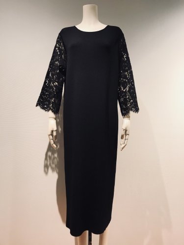 CHANSON/LACE SLEEVE DRESS