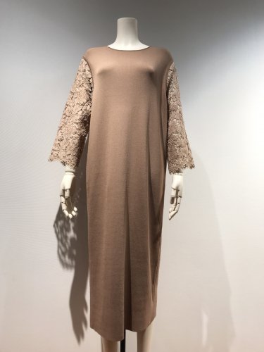 CHANSON/LACE SLEEVE DRESS