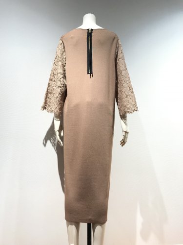 CHANSON/LACE SLEEVE DRESS
