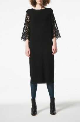 CHANSON/LACE SLEEVE DRESS