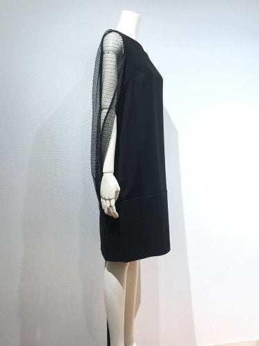 GEORGETTE CROSS LACE SHAWL DRESS