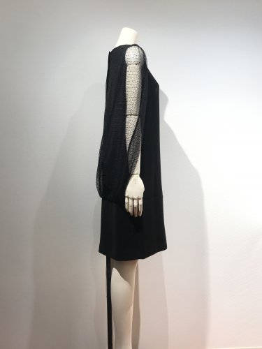GEORGETTE CROSS LACE SHAWL DRESS