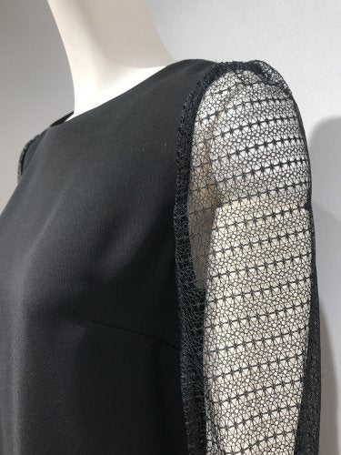 GEORGETTE CROSS LACE SHAWL DRESS