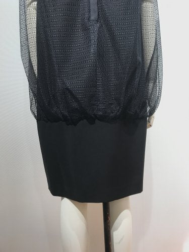 GEORGETTE CROSS LACE SHAWL DRESS