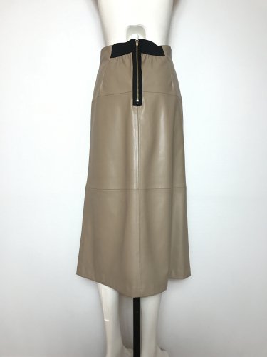 F/LEATHER FLAIR SKIRT
