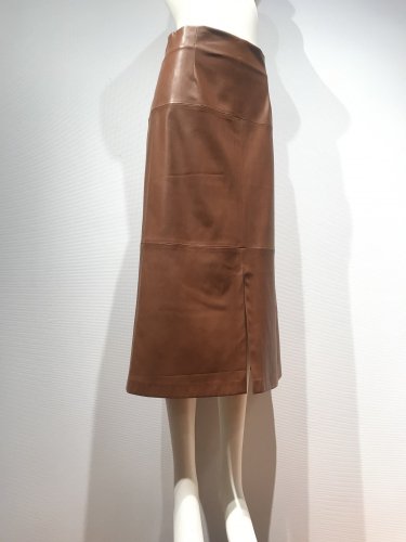 F/LEATHER FLAIR SKIRT