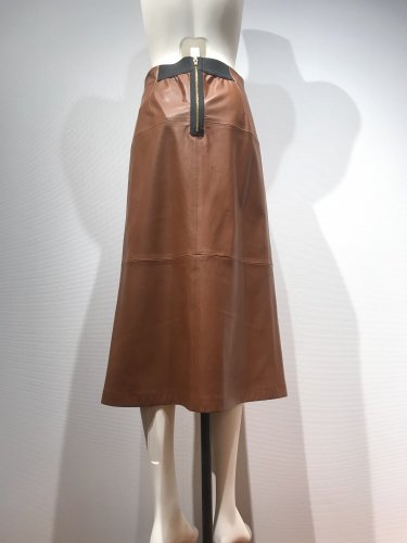 F/LEATHER FLAIR SKIRT
