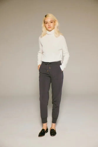 VISCOSE DRAW-CORD RELAX PANTS