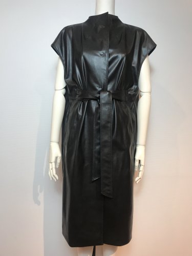 【LAST ONE】F/LEATHER HI/N BELTED COAT