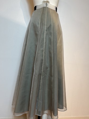 ORGANDY TUCK FLAIR SKIRT