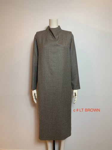 【LAST ONE】WOOL BOTANY DRAPE/N DRESS