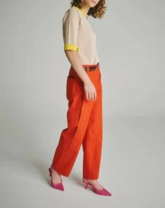 CANVAS SIDE/TUCK PANTS
