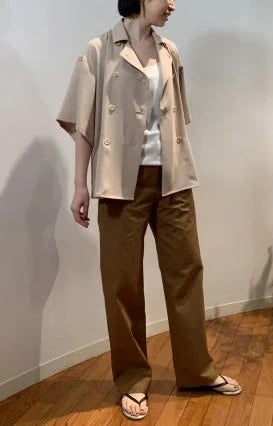 CANVAS SIDE/TUCK PANTS