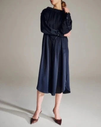 H/SATIN GUM GATHER DRESS