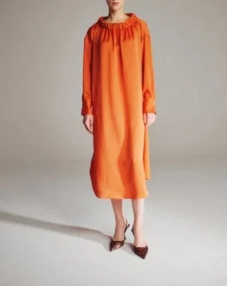 H/SATIN GUM GATHER DRESS