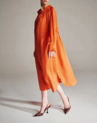 H/SATIN GUM GATHER DRESS