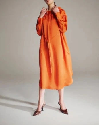 H/SATIN GUM GATHER DRESS