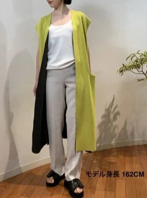 LINEN STRC STRAIGHT PANTS