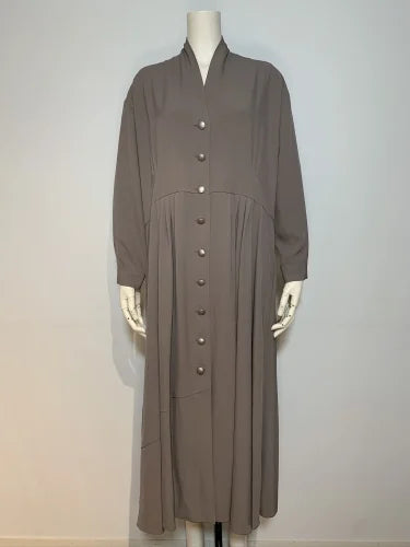 SHINY F/B FLAIR DRESS