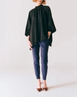 DOUBLE SATIN GATHER HI/N TOPS