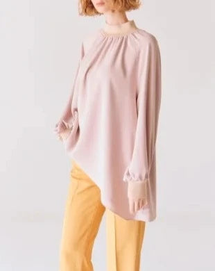 DOUBLE SATIN GATHER HI/N TOPS