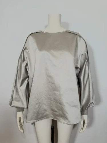 H/SATIN TUCKING TOPS