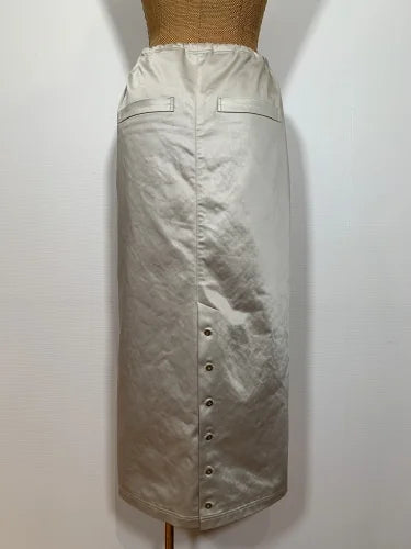 H/SATIN B/BUTTON TIGHT SKIRT
