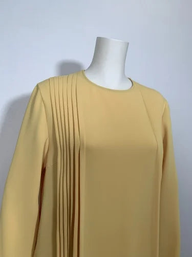 MAT SATIN TUCKING DRESS