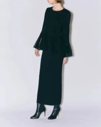 DOT LACE CHANGE DRAPE TOPS