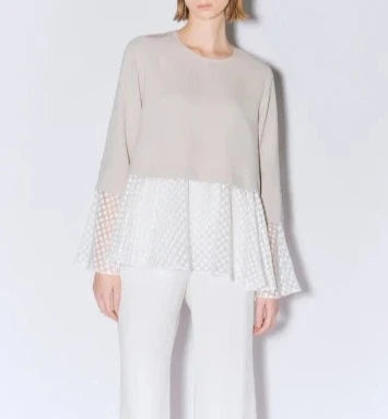 DOT LACE CHANGE DRAPE TOPS